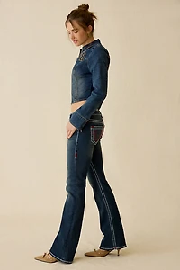 True Religion Becca Sapphire Tide Super T Low-Rise Bootcut Jean