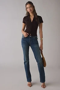 True Religion Billie Aqua Drift Low-Rise Straight Jean