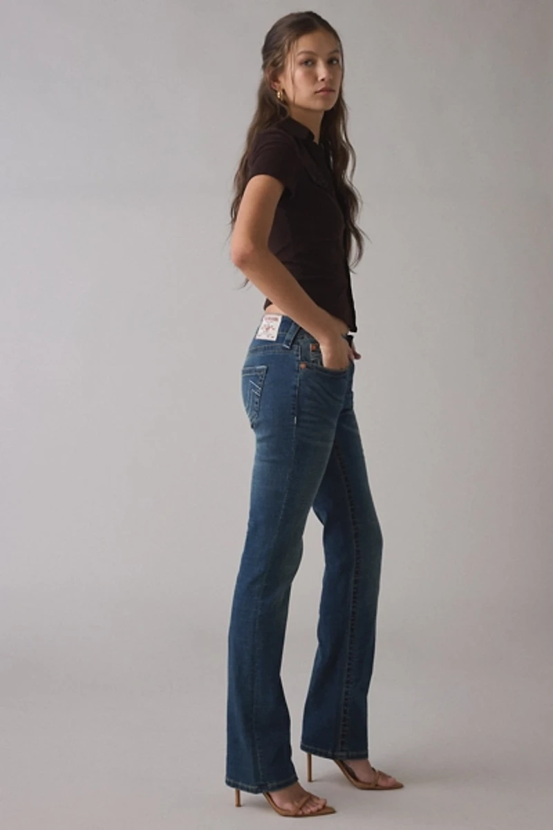 True Religion Billie Aqua Drift Low-Rise Straight Jean