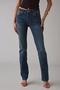 True Religion Billie Aqua Drift Low-Rise Straight Jean