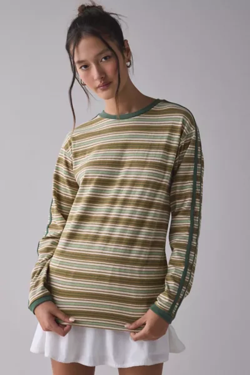 BDG Hayden Oversized Long Sleeve Ringer Tee