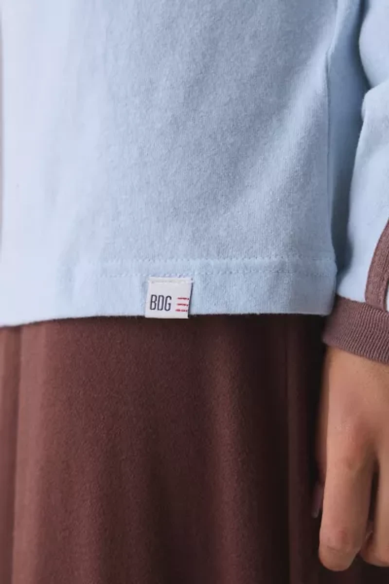 BDG Hayden Oversized Long Sleeve Ringer Tee