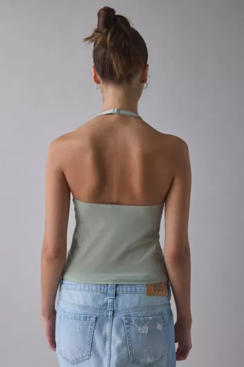 Out From Under Je T'aime Cropped Halter Top