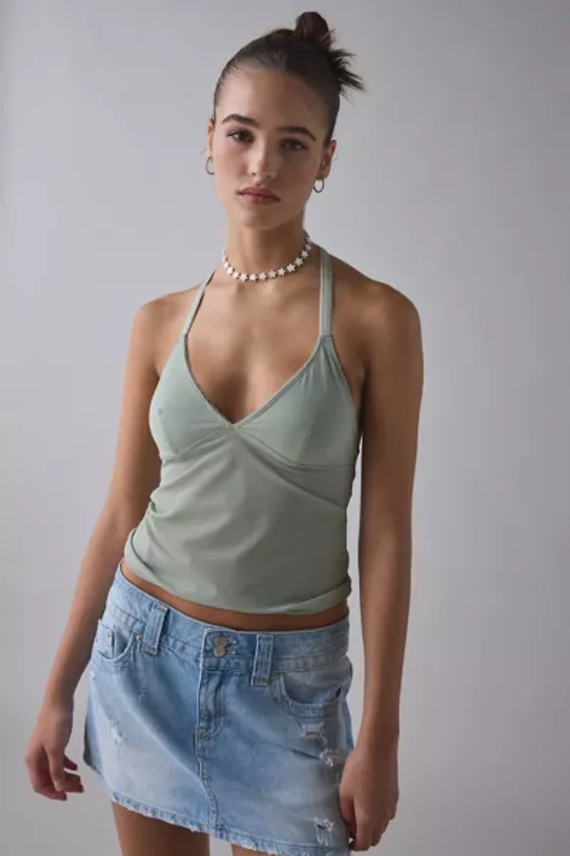 Out From Under Je T'aime Cropped Halter Top