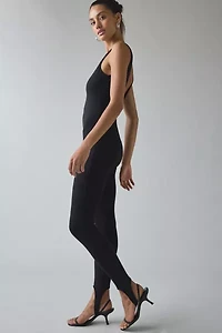 AFRM Beloit Noir Catsuit Plunging Low-Back