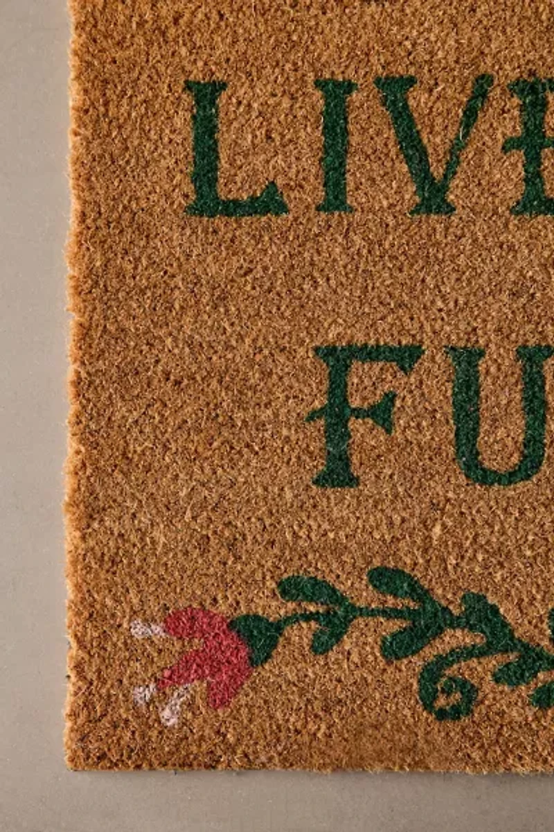 Live Laugh F Off Coir Doormat