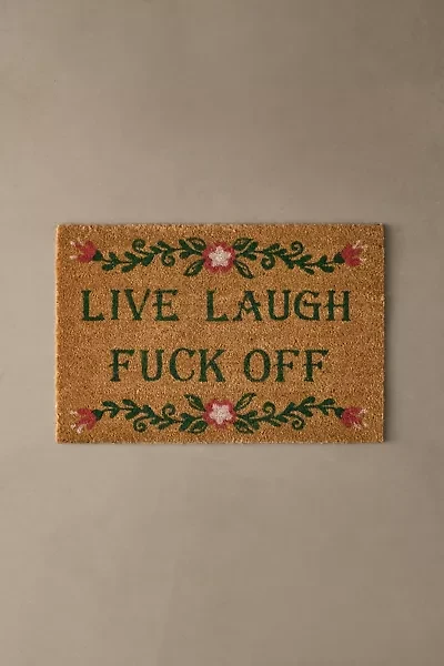 Live Laugh F Off Coir Doormat