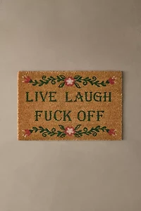 Live Laugh F Off Coir Doormat