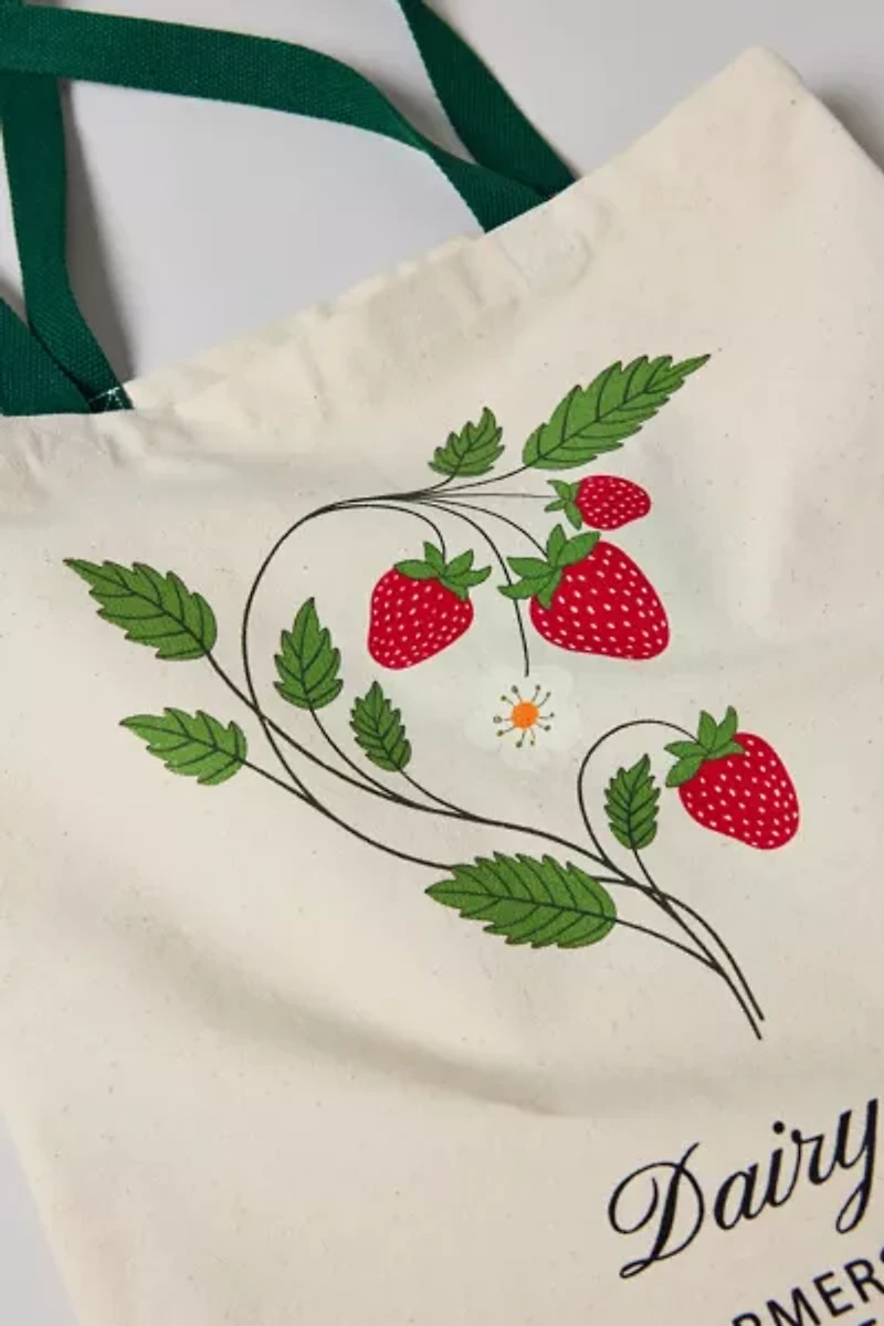 Dairy Boy Farmers Market Strawberry Tote Bag