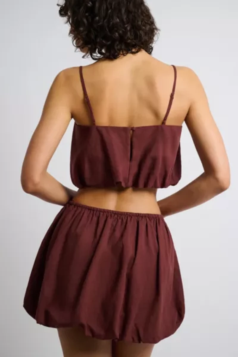 Onia Air Linen Bubble Crop Top