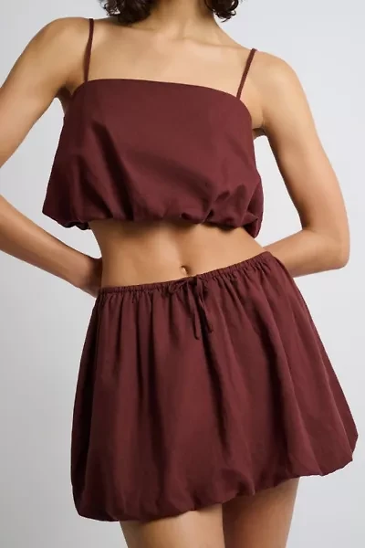 Onia Air Linen Bubble Crop Top