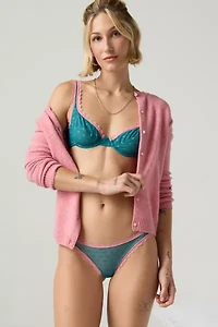 Mucci Emilia Lace Trim Swiss Dot Mesh Underwire Bra