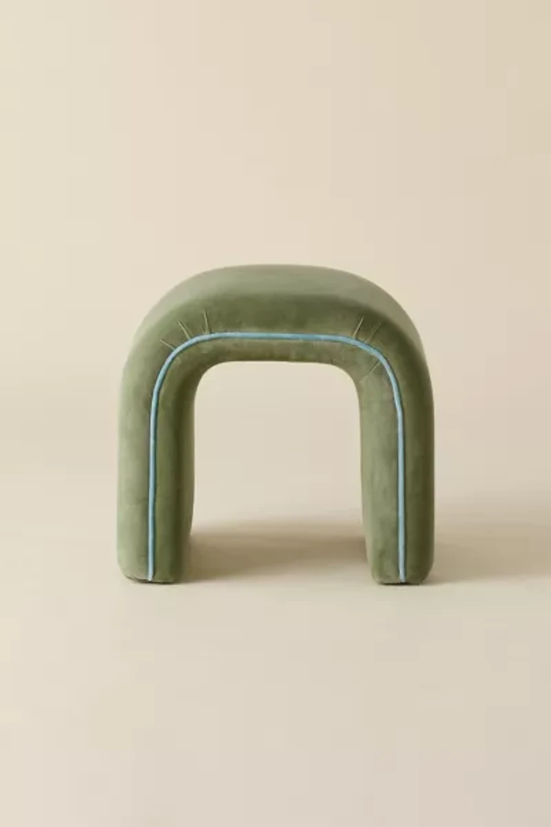 Jane Velvet Upholstered Stool