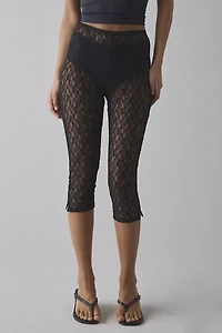 Kimchi Blue Ellie Sheer Lace High-Rise Stretch Capri Pant