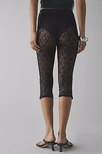 Kimchi Blue Ellie Sheer Lace High-Rise Stretch Capri Pant