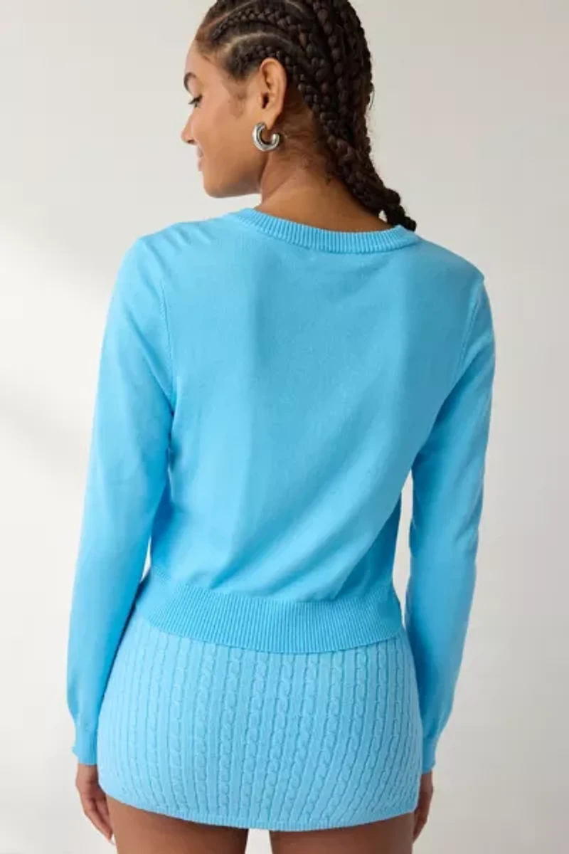 Frankies Bikinis Blue Vanilla Sundae Knit Cardigan