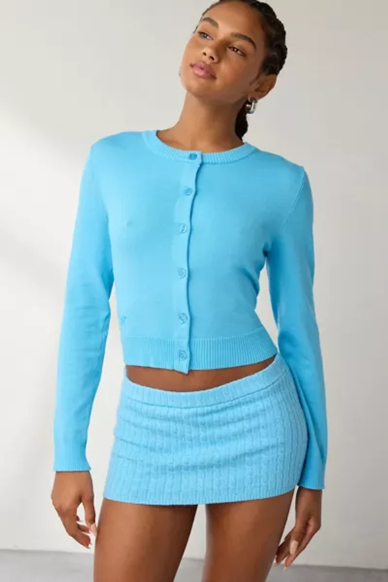 Frankies Bikinis Blue Vanilla Sundae Knit Cardigan