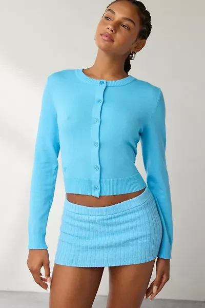 Frankies Bikinis Blue Vanilla Sundae Knit Cardigan