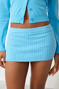 Frankies Bikinis Blue Vanilla Marialla Cable Knit Mini Skort