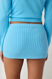 Frankies Bikinis Blue Vanilla Marialla Cable Knit Mini Skort
