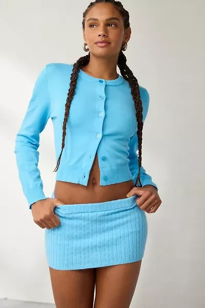 Frankies Bikinis Blue Vanilla Marialla Cable Knit Mini Skort