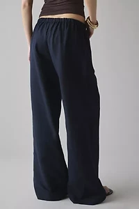 Lioness Idyllic Linen-Cotton Blend Low-Rise Straight Leg Pant