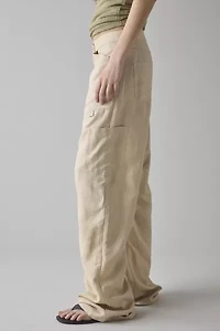 Lioness Miami Vice Linen-Cotton Blend Oversized Cargo Pant