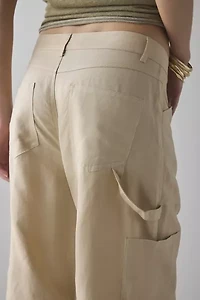 Lioness Miami Vice Linen-Cotton Blend Oversized Cargo Pant