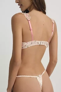 For Love & Lemons Peaches And Cream Lace Trim Thong