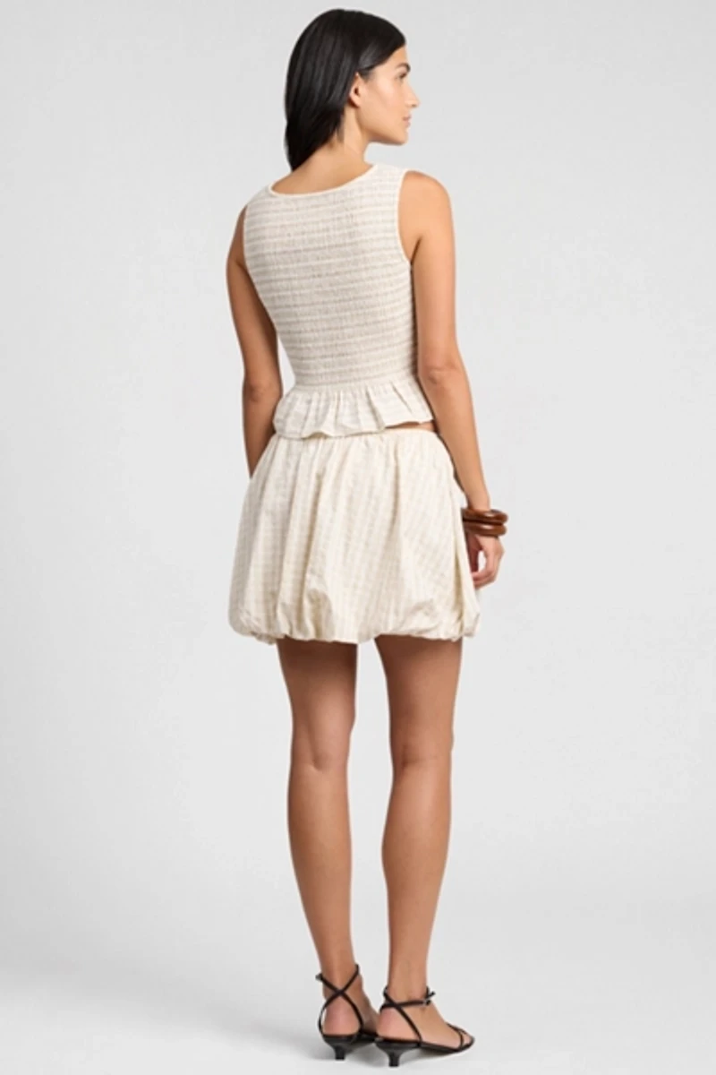 Onia Air Linen Bubble Mini Skirt