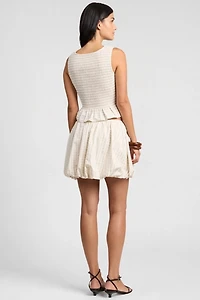 Onia Air Linen Bubble Mini Skirt