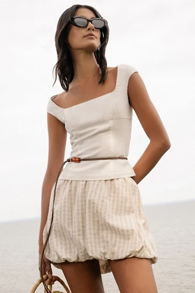 Onia Air Linen Bubble Mini Skirt
