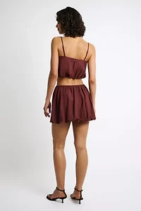 Onia Air Linen Bubble Mini Skirt