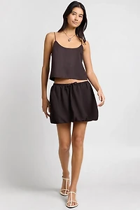 Onia Air Linen Bubble Mini Skirt