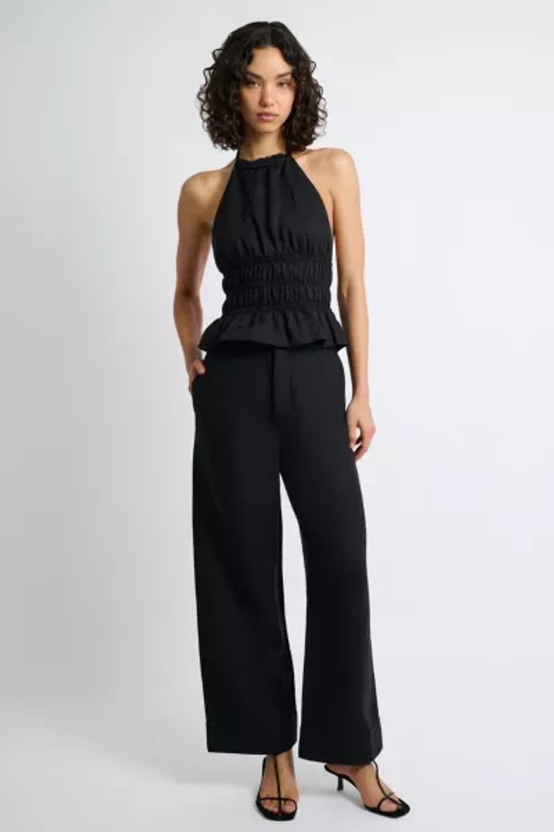Onia Air Linen Smocked Halter Top