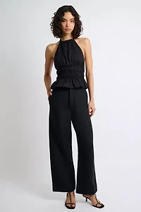 Onia Air Linen Smocked Halter Top
