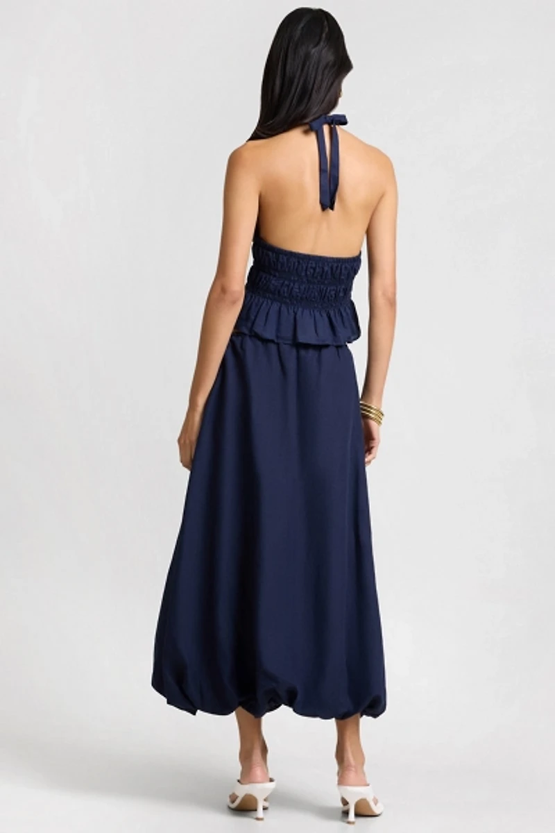 Onia Air Linen Smocked Halter Top