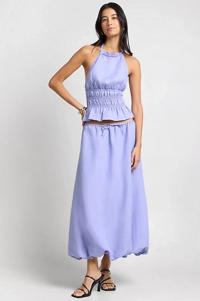 Onia Air Linen Smocked Halter Top