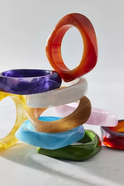 Iris Acrylic Chunky Bangle Bracelet