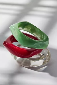 Iris Acrylic Chunky Bangle Bracelet