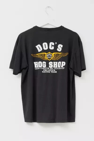 Vintage 1980s Distressed Doc's Hog Shop Motorcycle T-Shirt