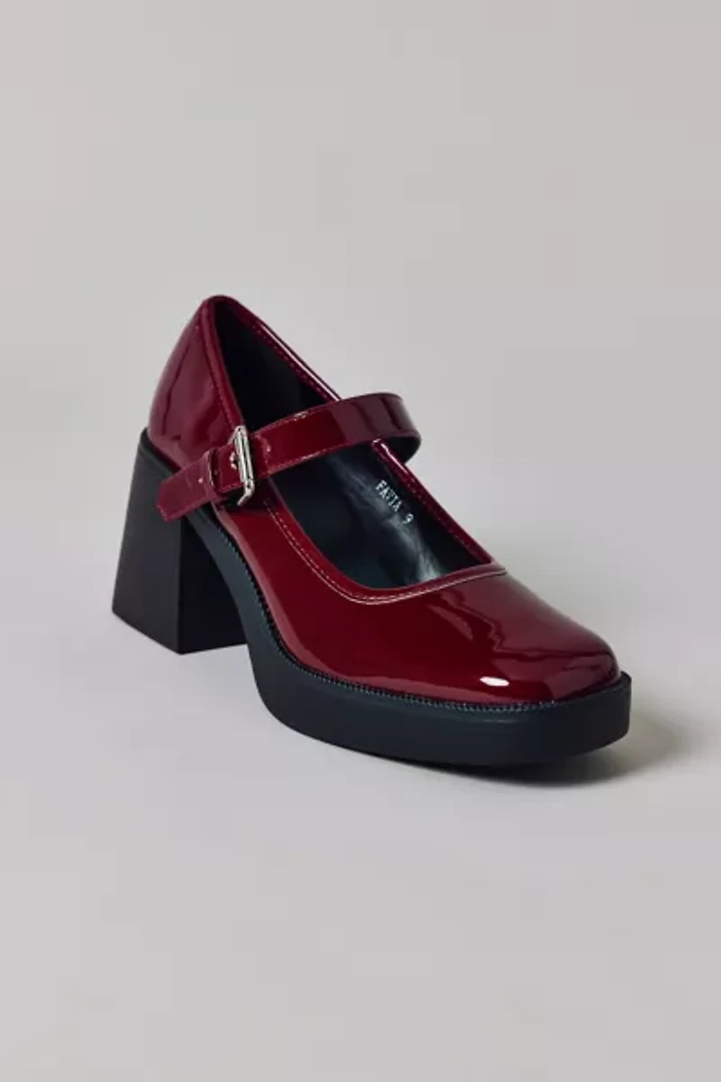 Raid London Favia Patent Leather Mary Jane Heel
