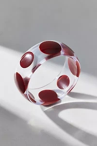 Clear Polka Dot Bangle Bracelet