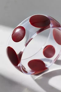 Clear Polka Dot Bangle Bracelet