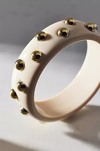 Studded Acrylic Bangle Bracelet