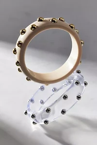Studded Acrylic Bangle Bracelet