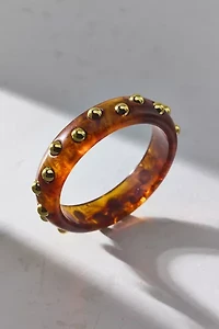 Studded Acrylic Bangle Bracelet