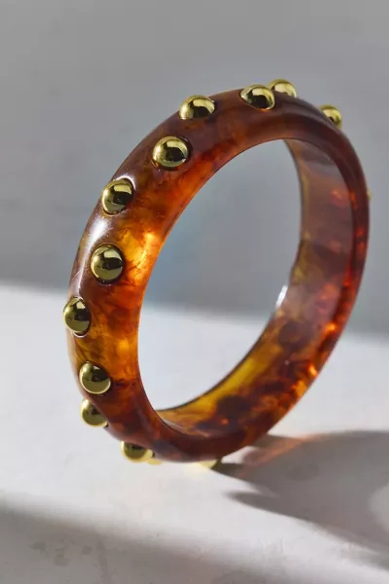 Studded Acrylic Bangle Bracelet