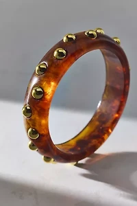 Studded Acrylic Bangle Bracelet