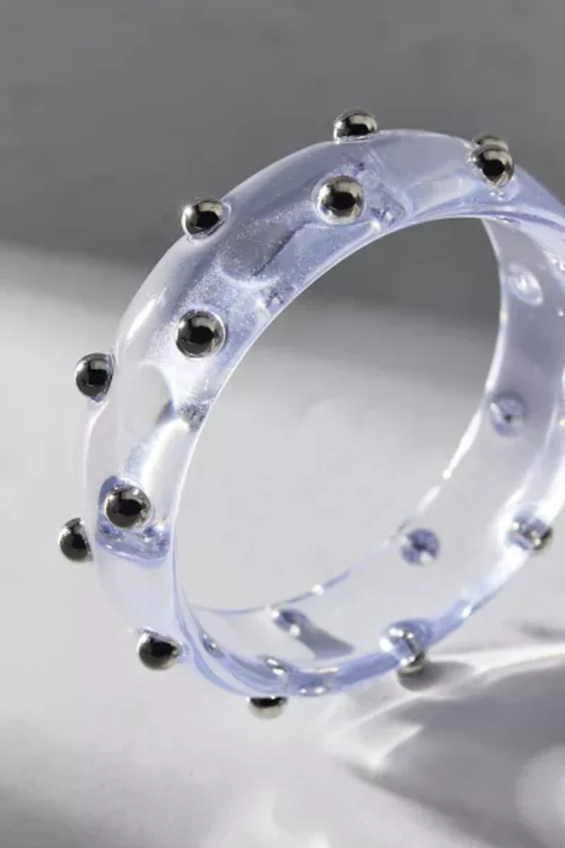 Studded Acrylic Bangle Bracelet
